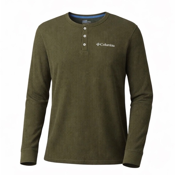 Columbia Other - Columbia Men’s Waffle Knit Henley Long Sleeve Green Size M NWT